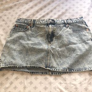Acid wash Jean skirt